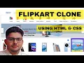 Flipkart Ecommerce Web design using HTML CSS clone Project 100 easy - for Beginners