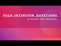 Pega Interview Questions Screen Flow and Process flow differences Pega 8 6 version