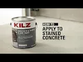 How-To Apply KILZ Concrete Garage Floor Paint to Stained Concrete