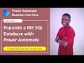Populate a MS SQL Database with Power Automate Create SQL Server Connection
