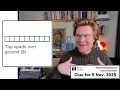 Minute Cryptic Clue 498 Tap spade over ground 9