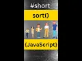 JavaScript sort method -