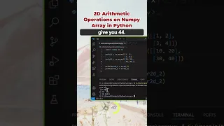 2D Arithmetic Operations ON Numpy Array in Python