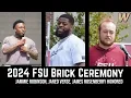 2024 FSU Football Brick Ceremony Jammie Robinson Jared Verse James Rosenberry Honored Warchant