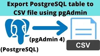 06 Export PostgreSQL table to CSV file using pgAdmin
