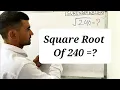 Square Root Of 240 In Hindi Surendra Khilery Class 8