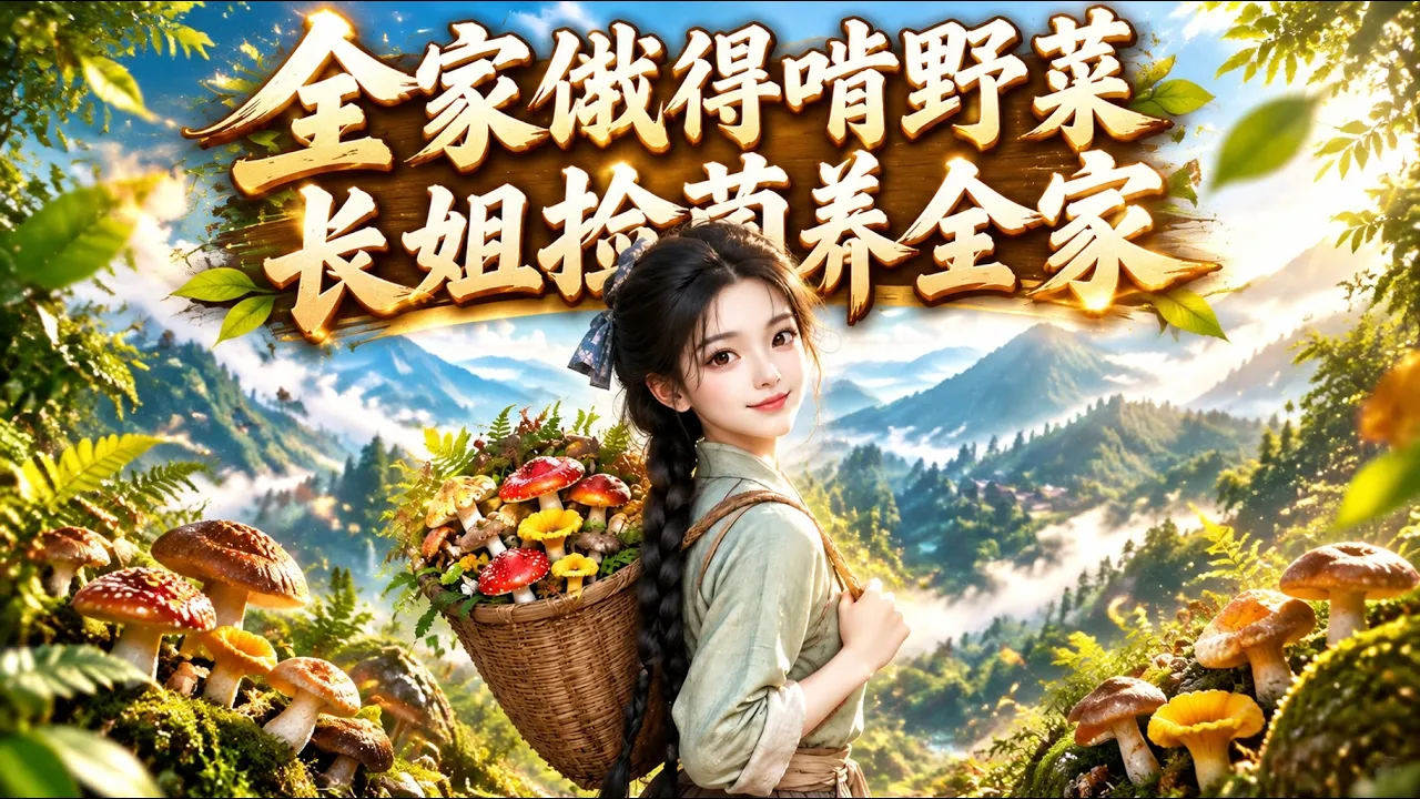 온 가족이 굶주려 풀을 뜯어 먹고, 큰언니는 버섯을 캐서 온 가족을 먹여 살렸다