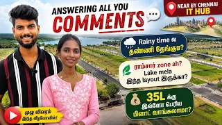 Dream plots near IT hub | Reply to comments | ஏரி மற்றும் ராம்சார் | ADITI HOUSING | Budget
