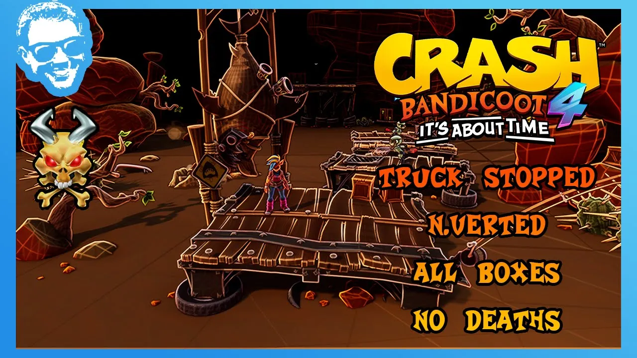 Truck Stopped (N.Verted) - Full Walkthrough - No Deaths - All Gems - Crash Bandicoot 4 [4k]