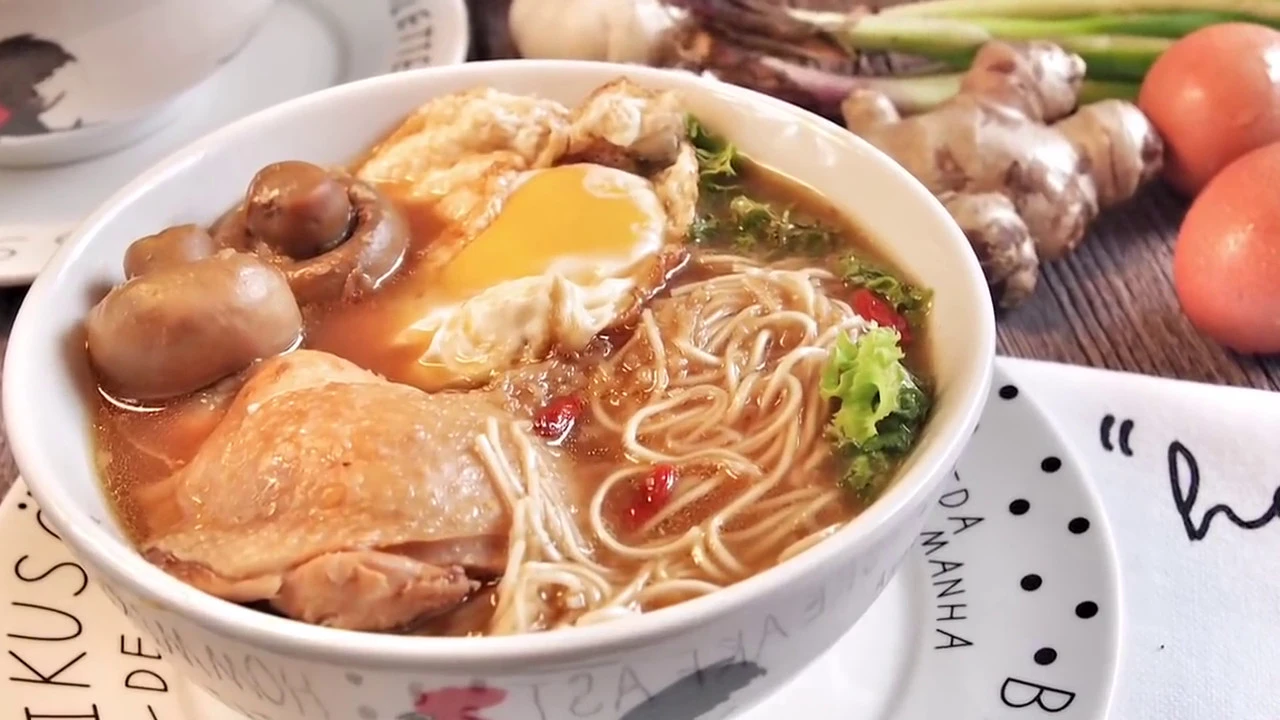 How to Make Chinese Ginger Wine Chicken Mee Sua  Super Easy Chinese Noodle Soup Recipe