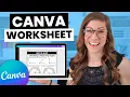 How to Create a Worksheet in Canva Tutorial for Teachers