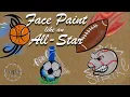 Paint Like an All-Star SPORTS Cheek Art - Face Paint Tutorial