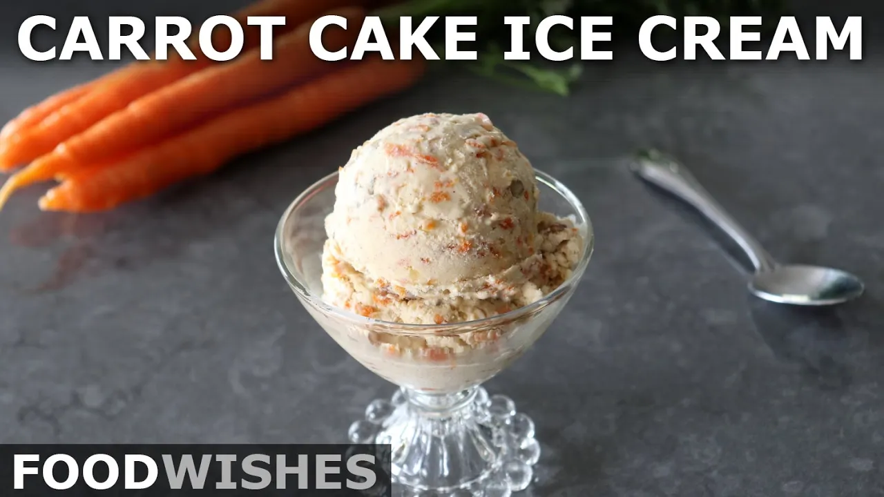 Carrot Cake Ice Cream - No Churn! Mix, Freeze, and Eat - Food Wishes