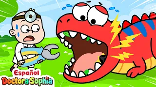 El Diente de Dino Está Picado | Cepíllate los Dientes | Canciones Infantiles| Doctora Sophia Español