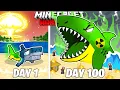 Download Lagu I Survived 100 Days as a NUCLEAR SHARK in HARDCORE Minecraft