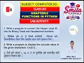 Class XII Ch 2 Functions in Python Lab Activity Programming Session in Python
