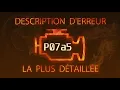 P07a5 Description d erreur la plus detaillee