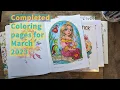 Completed Coloring Pages for March 2023