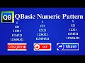 QBASIC Pattern Printing 1 121 12321 1234321 123454321 QBASIC Numeric Pattern Printing in Hindi