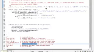 PASSWORD POLICY VALIDATION REGEX USING JAVA