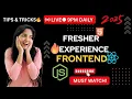LIVE Resume Review JavaScript Output Practice Frontend Developer Preparation 2025