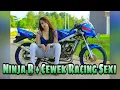 Download Lagu DJ ADEK BERKRUDUNG UNGU versi CEWEK RACING Modifikasi ninja r jari jari