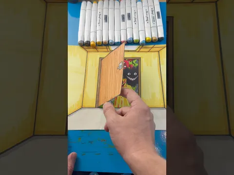 How to Draw Backrooms Folding Surprise #artlandhowtodraw #backrooms #shorts