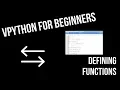 VPython for Beginners 6 - Defining Functions