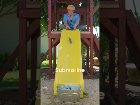 Will It Sink or Float Down Blippi’s Big Slide? 🛝 #shorts