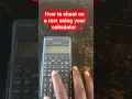 How to cheat on test using your calculator
