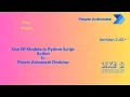 How to use Module In Python Script Action In Power Automate Desktop