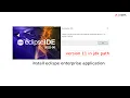 eclipse enterprise application not opening version 11 required jvm