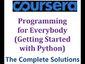 Coursera - Programming for Everybody Getting Started with Python