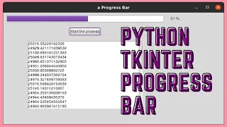 Create and use a Progress Bar in Python 3 Using Tkinter and TTK