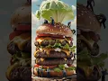Giant burger ready to be served #shorts #burger #miniature