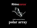 polar array tool bar how to use in rhino cad
