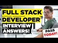 FULL STACK DEVELOPER INTERVIEW QUESTIONS ANSWERS How to Pass a Full Stack Developer Interview