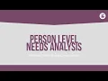 Person Level Needs Analysis