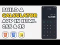 Build a Calculator App in HTML CSS JavaScript 2022