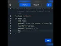How to write a c Program to print a pattern of Inverted right angled triangle using stars