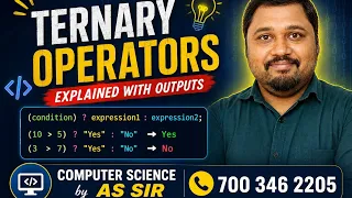 Ternary Operator in Java Explained Java if-else in One Line Java Programming AS Sir