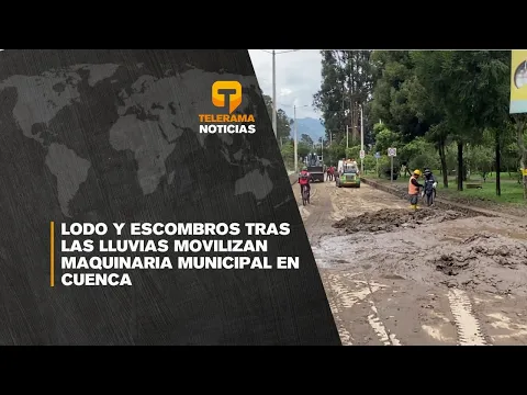 Lodo y escombros tras las lluvias movilizan maquinaria municipal en Cuenca