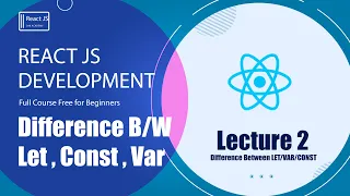 React Js tutorial - Let Const and Var in 3 minutes Lecture 2