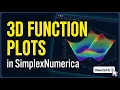 3D Funktionsplots erstellen in SimplexNumerica
