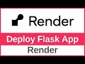 How to Deploy a Flask App to Render Flask Render Deployment
