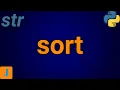 How To Sort A String In Python
