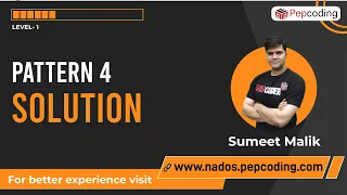Pattern-4 Solution Java Foundation Course