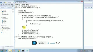 JAVA CH 10 WINDOWS ADAPTAR EXAMPLE