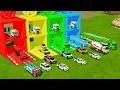 Download Lagu TRANSPORTING PICKUP POLICE CARS, AMBULANCE, CONCRETE MIXER AND DUMP TRUCK - FS22