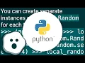 Make the random module thread-safe in Python